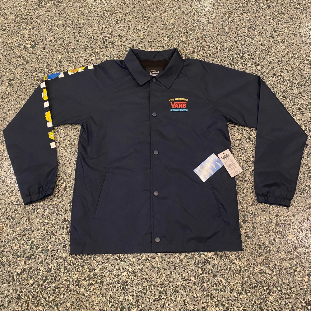 Vans x The Simpsons Boys Medium Navy Blue Torrey Jacket
